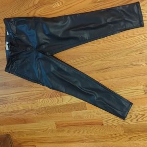 Pleather Mid-Rise Stretch Skinny Pant Size 10